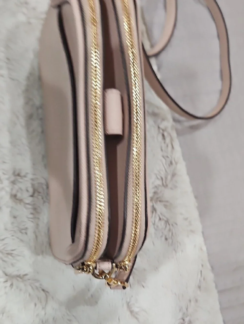 Michael Kors Pale Pink Leather Crossbody Bag